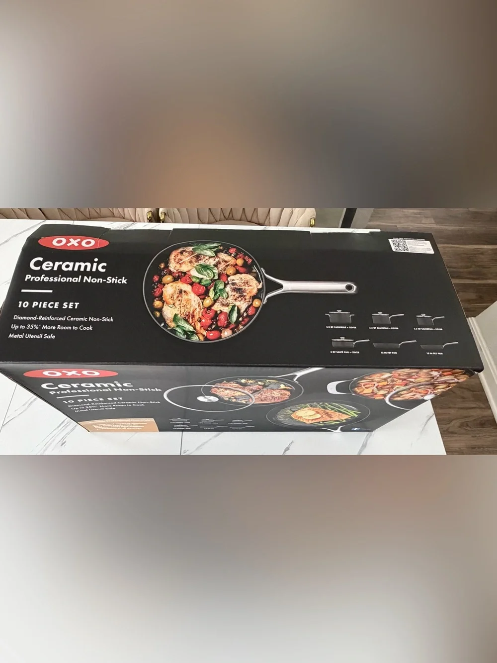 OXO Ceramic Professional Non-Stick 10-Piece Cookware Set - Sealed & NWT